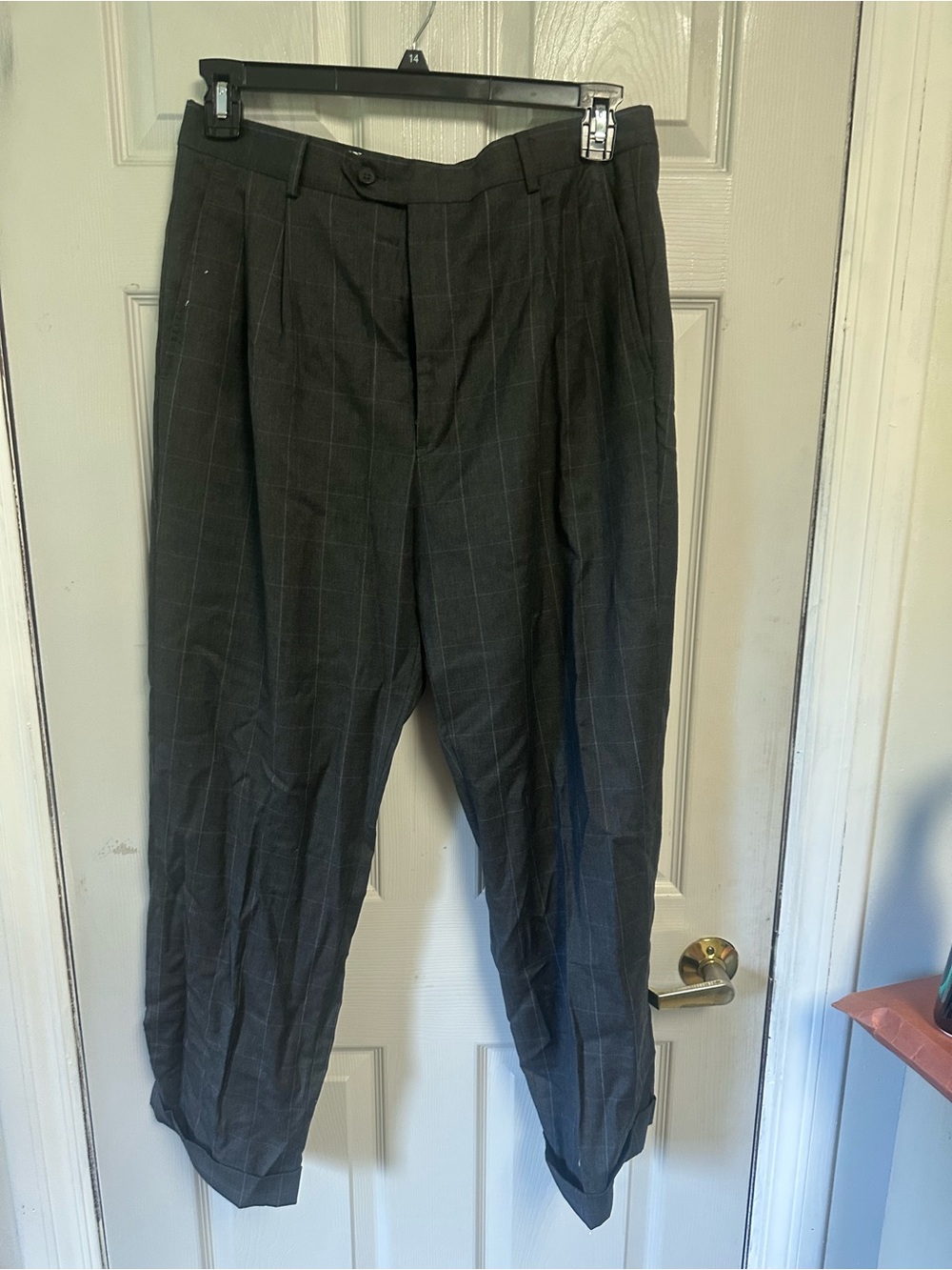 Kirkland Signature Charcoal Windowpane Men’s Dress Pants